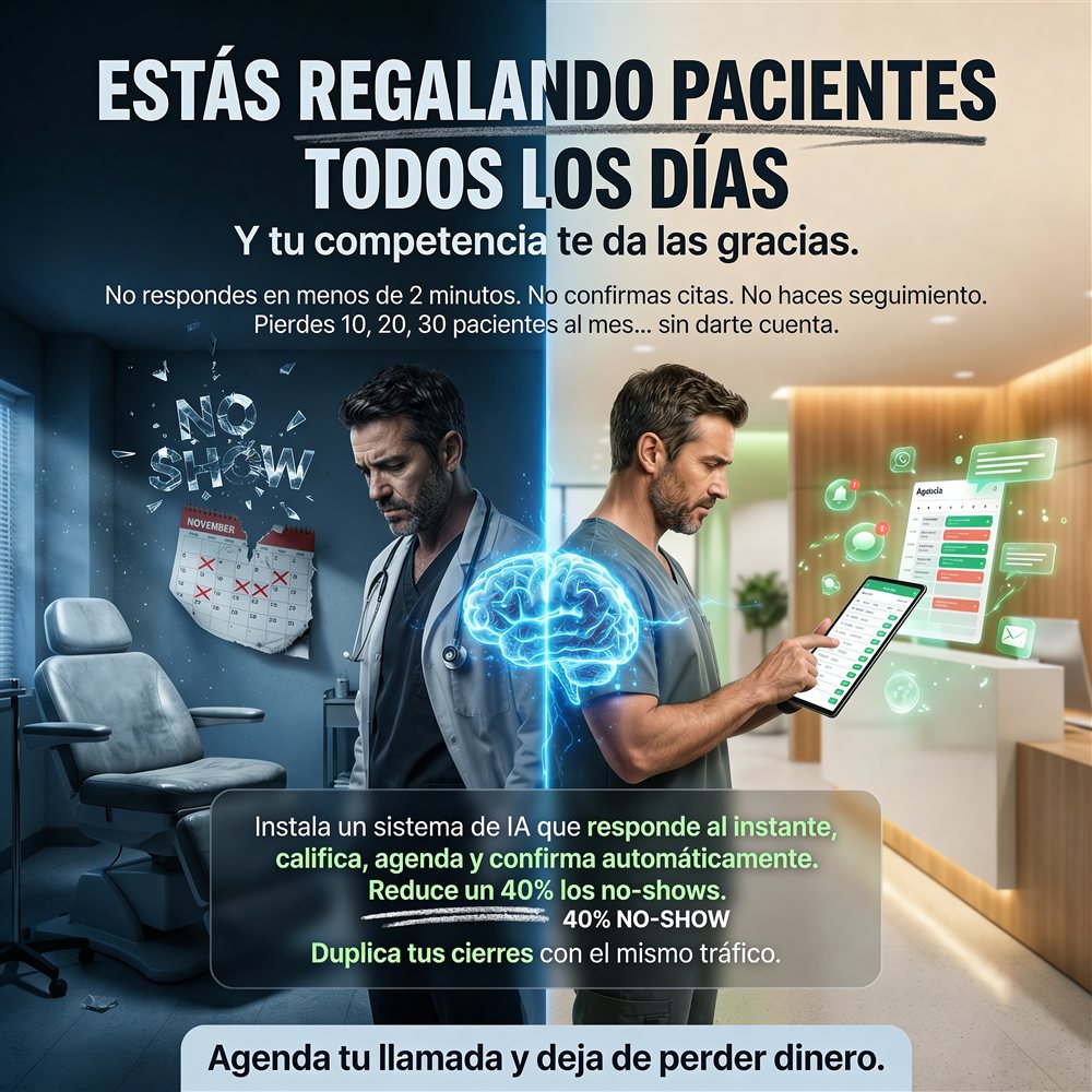 Creatividad de campaña: estás regalando pacientes todos los días